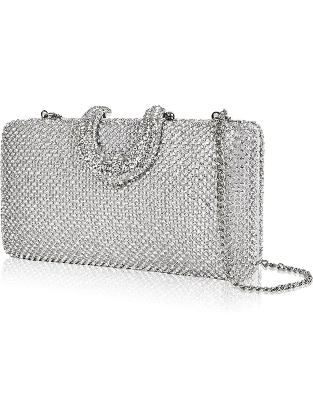 Sparkly Rhinestone Clutch Evening Bag - Formal Handbag for Weddings & Parties